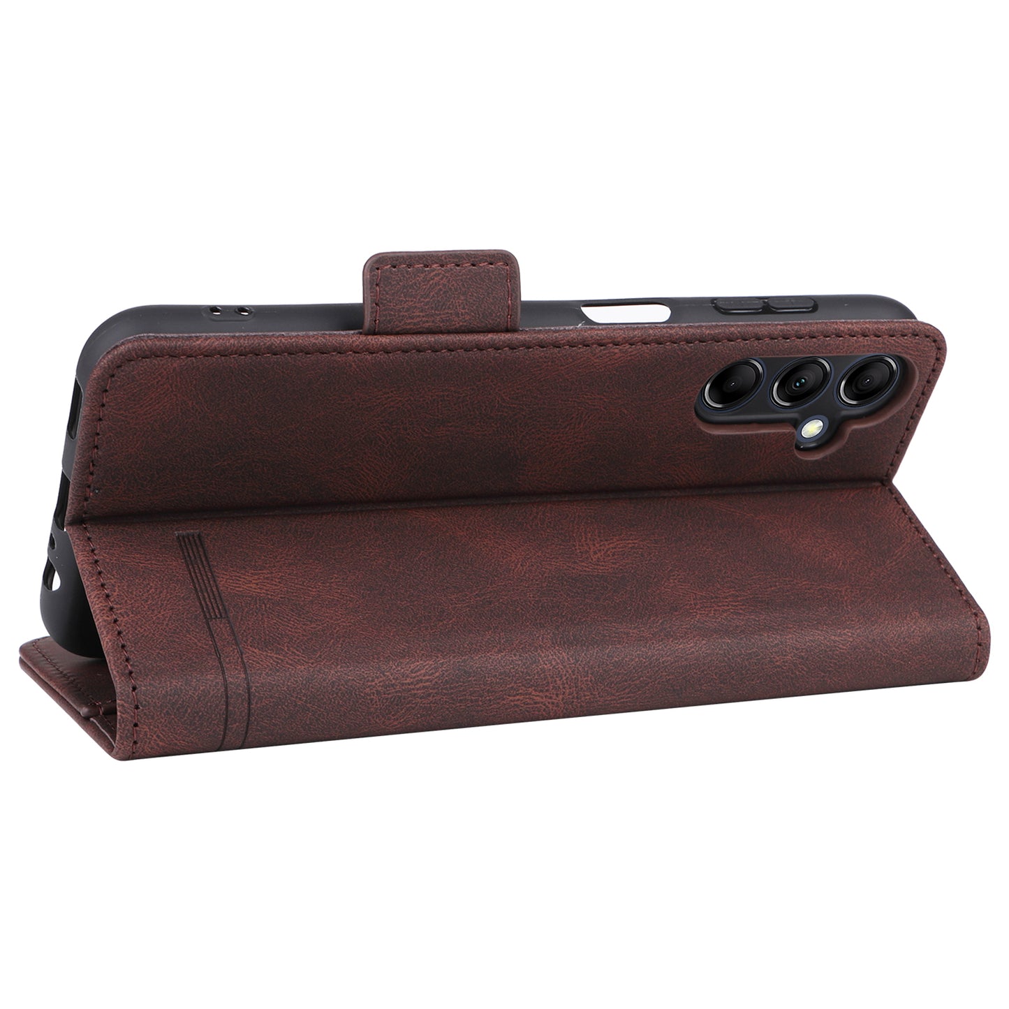 For Samsung Galaxy M14 5G Leather Wallet Phone Case Hardware Decor Flip Stand Cover