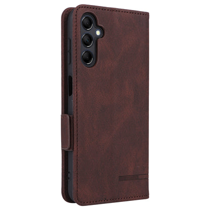 For Samsung Galaxy M14 5G Leather Wallet Phone Case Hardware Decor Flip Stand Cover