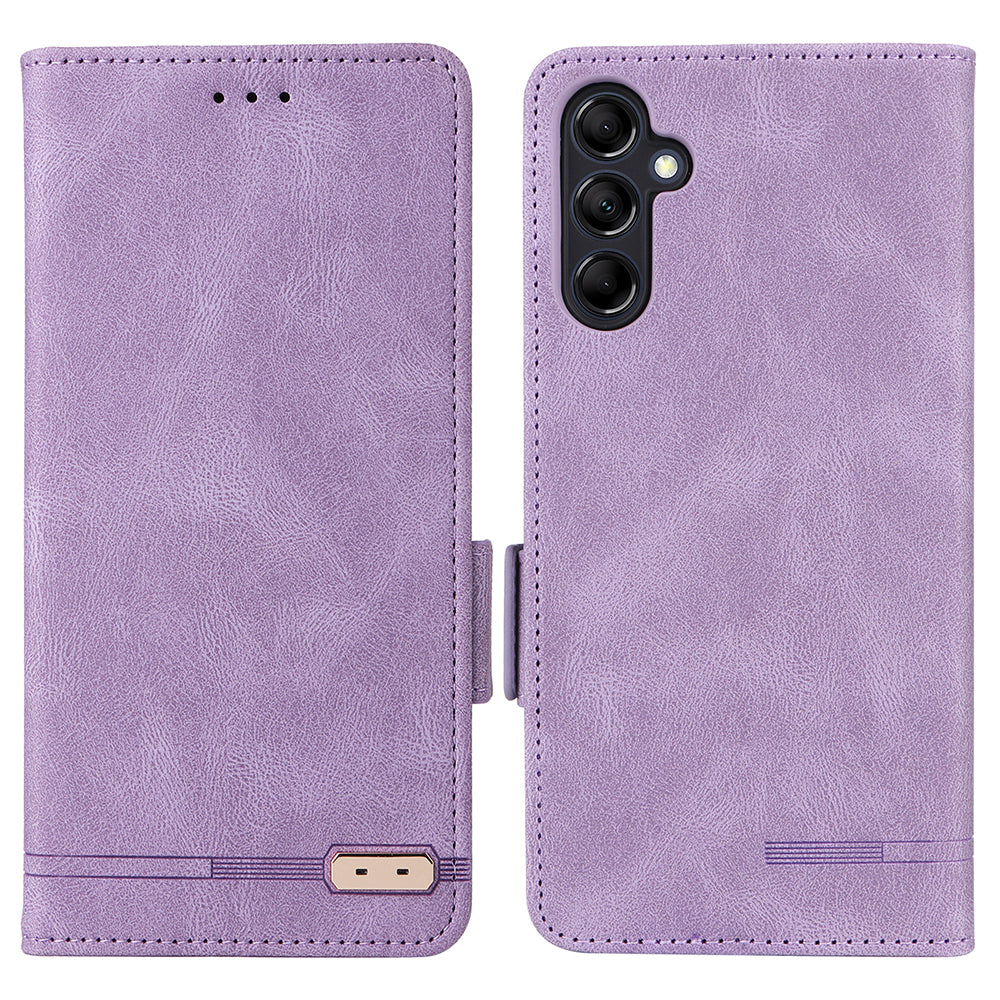 For Samsung Galaxy M14 5G Leather Wallet Phone Case Hardware Decor Flip Stand Cover