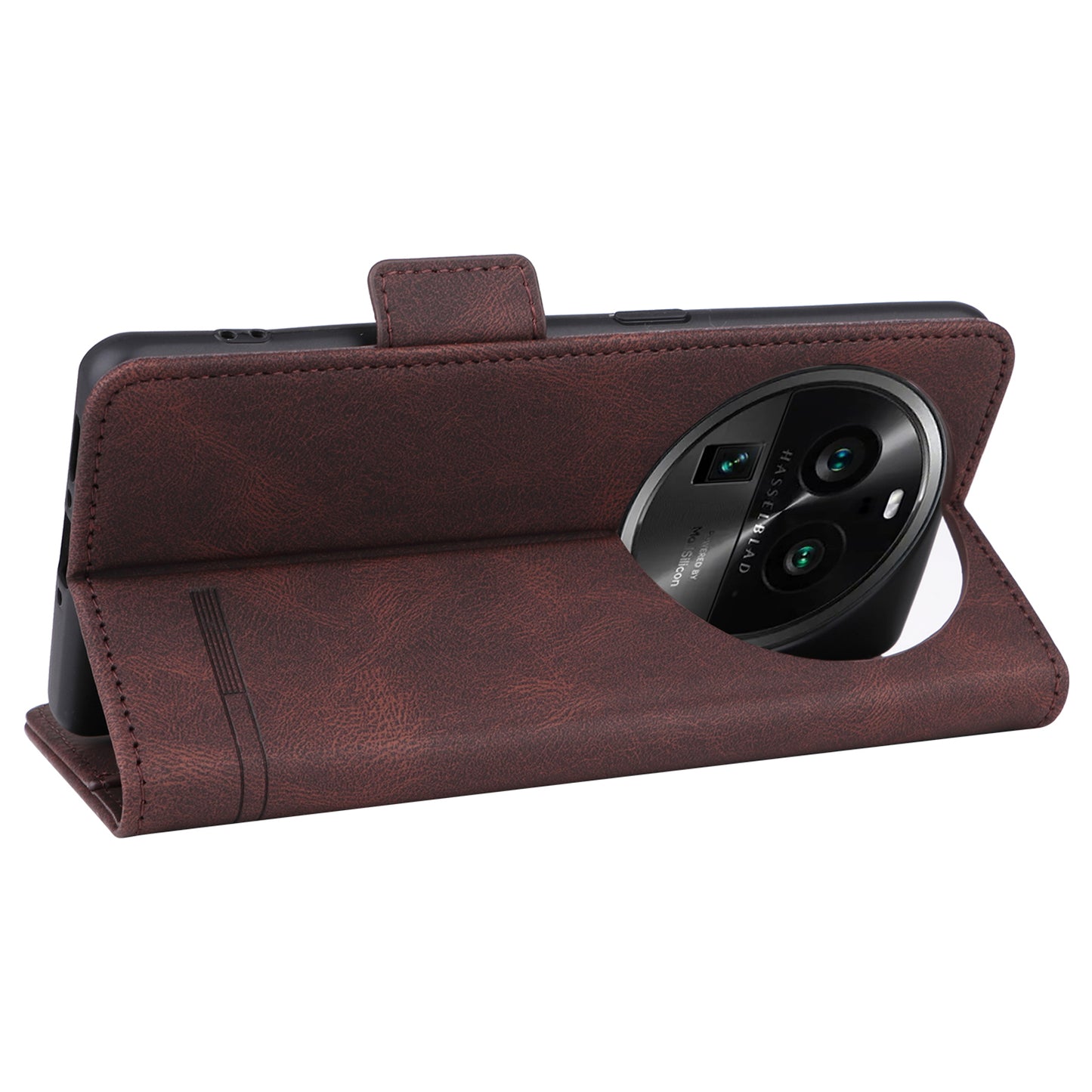 For Oppo Find X6 Hardware Decor Stand Cover PU Leather Wallet Anti-drop Phone Case