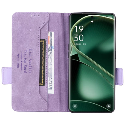 For Oppo Find X6 Hardware Decor Stand Cover PU Leather Wallet Anti-drop Phone Case