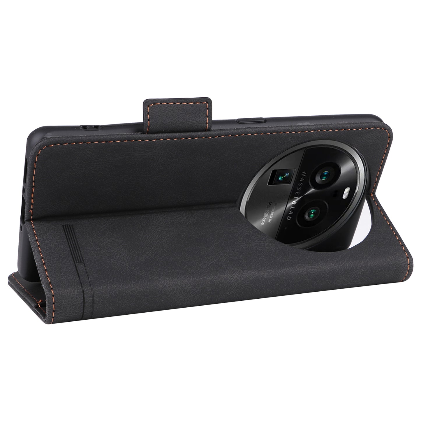 For Oppo Find X6 Hardware Decor Stand Cover PU Leather Wallet Anti-drop Phone Case