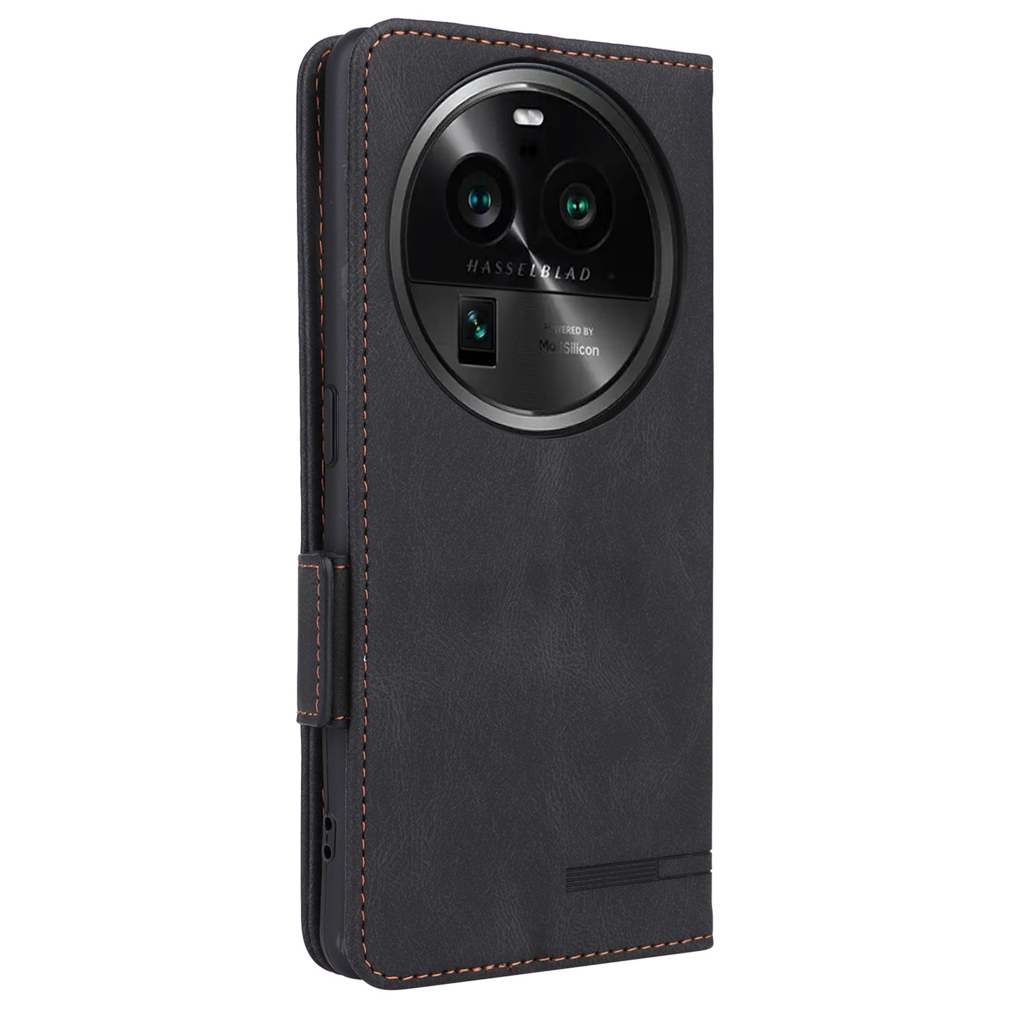 For Oppo Find X6 Hardware Decor Stand Cover PU Leather Wallet Anti-drop Phone Case