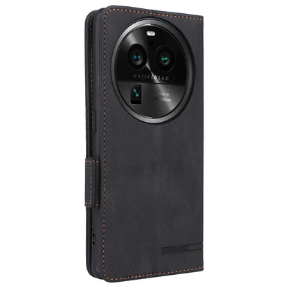 For Oppo Find X6 Hardware Decor Stand Cover PU Leather Wallet Anti-drop Phone Case