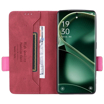 For Oppo Find X6 Hardware Decor Stand Cover PU Leather Wallet Anti-drop Phone Case