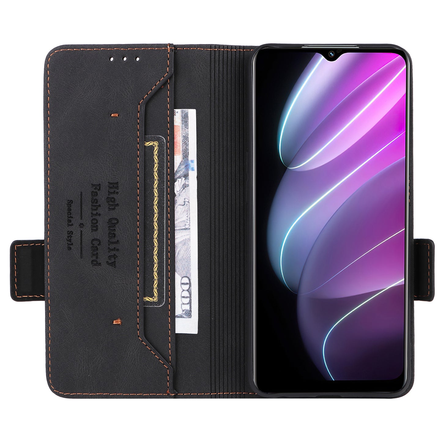 For Realme V30 / V30t 5G Hardware Decor PU Leather Phone Case Drop-proof Wallet Stand Cover