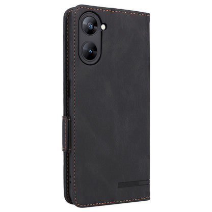 For Realme V30 / V30t 5G Hardware Decor PU Leather Phone Case Drop-proof Wallet Stand Cover