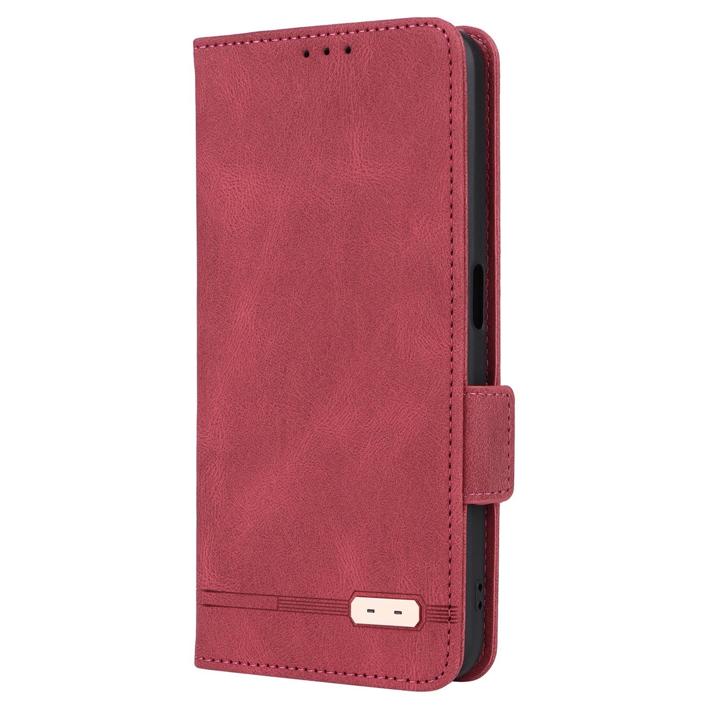 For Realme V30 / V30t 5G Hardware Decor PU Leather Phone Case Drop-proof Wallet Stand Cover
