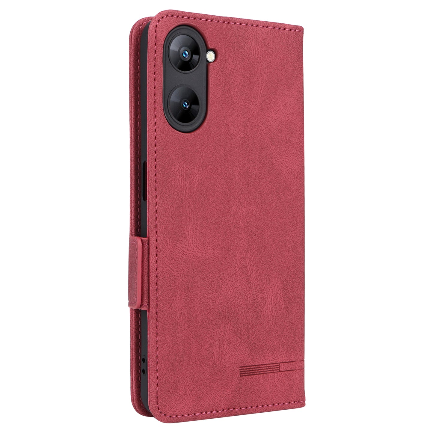 For Realme V30 / V30t 5G Hardware Decor PU Leather Phone Case Drop-proof Wallet Stand Cover
