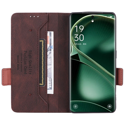 For Oppo Find X6 Pro PU Leather Wallet Phone Case Hardware Decor Folding Stand Cover