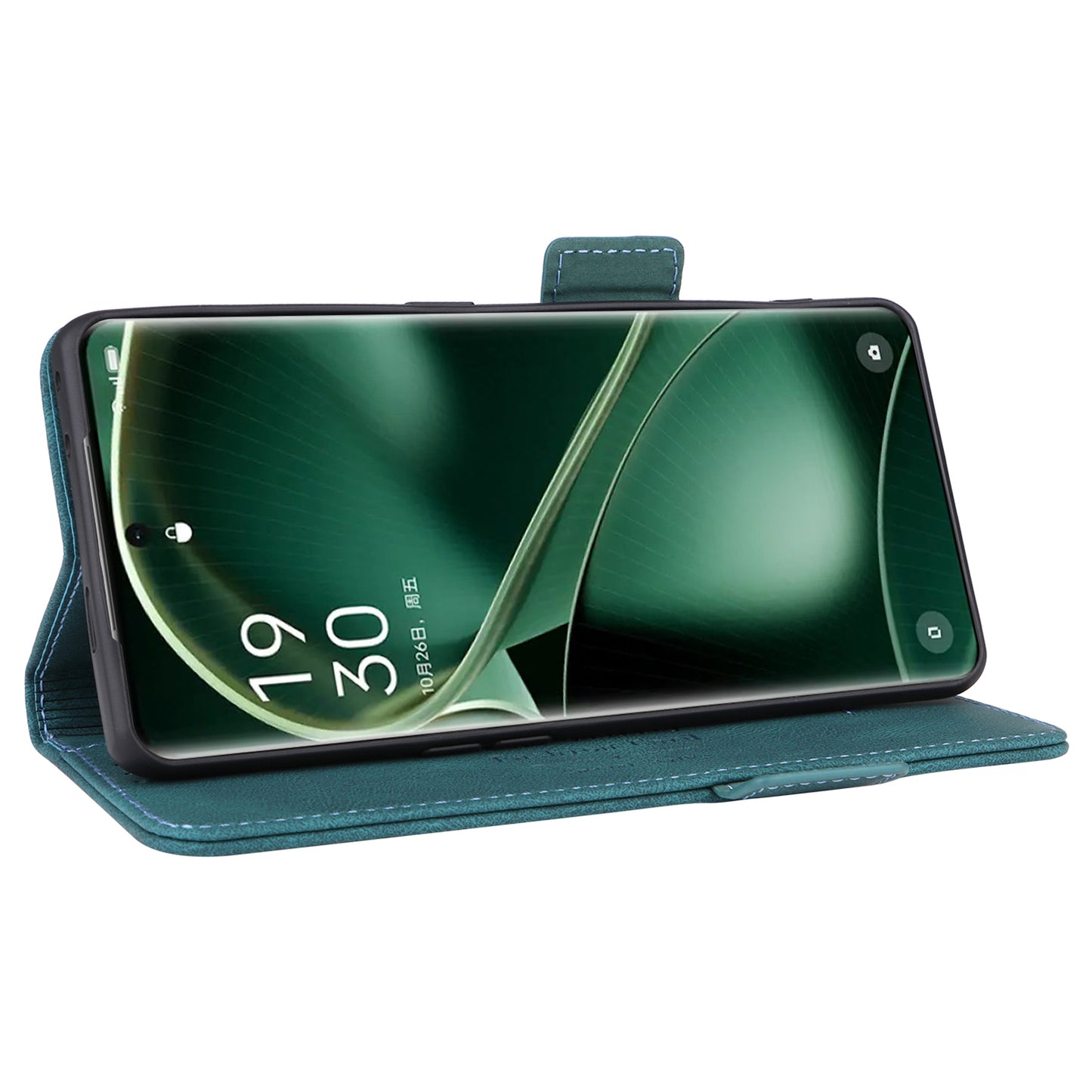 For Oppo Find X6 Pro PU Leather Wallet Phone Case Hardware Decor Folding Stand Cover