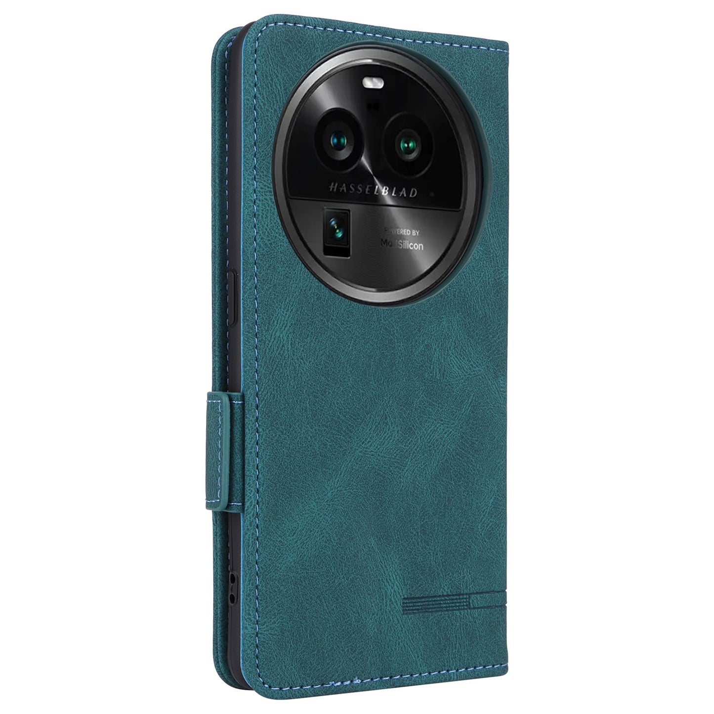 For Oppo Find X6 Pro PU Leather Wallet Phone Case Hardware Decor Folding Stand Cover