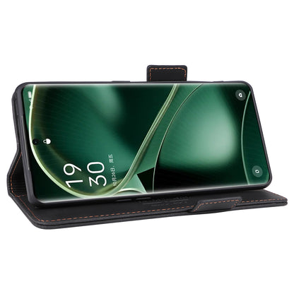 For Oppo Find X6 Pro PU Leather Wallet Phone Case Hardware Decor Folding Stand Cover