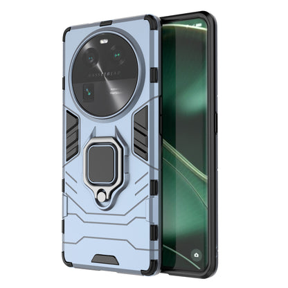 For Oppo Find X6 TPU+PC Protective Phone Case with Ring Kickstand Shockproof Armor Cover