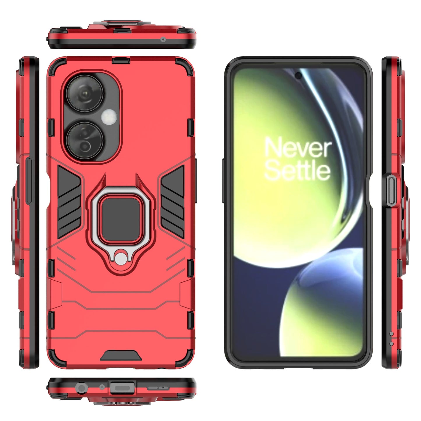 For OnePlus Nord CE 3 Lite 5G / Nord N30 5G Ring Kickstand Phone Case TPU+PC Anti-Scratch Shockproof Cover