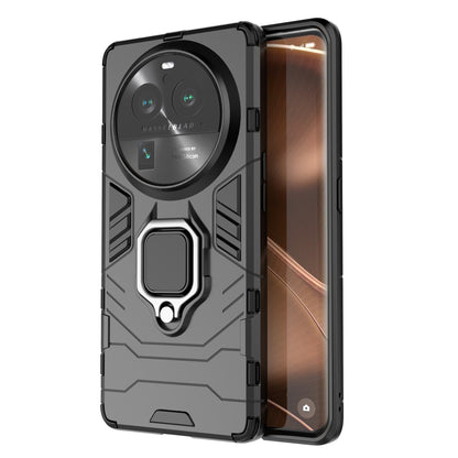 For Oppo Find X6 Pro TPU+PC Armor Defender Phone Case Finger Ring Kickstand Anti-Drop Cover