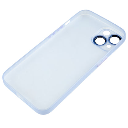 For iPhone 14 Plus Shockproof Case Anti-Drop Matte TPU Phone Cover with Metal Camera Lens Frame