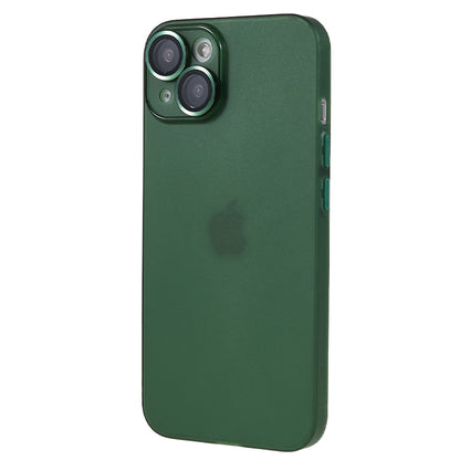 For iPhone 14 Plus Shockproof Case Anti-Drop Matte TPU Phone Cover with Metal Camera Lens Frame