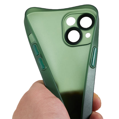 For iPhone 14 Plus Shockproof Case Anti-Drop Matte TPU Phone Cover with Metal Camera Lens Frame