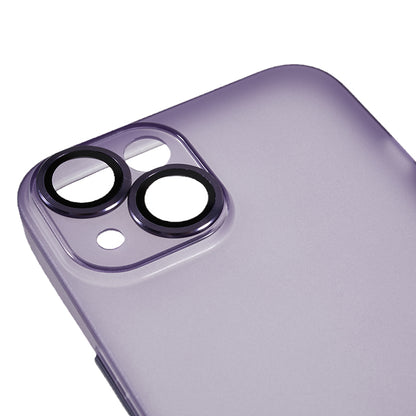 For iPhone 14 Plus Shockproof Case Anti-Drop Matte TPU Phone Cover with Metal Camera Lens Frame