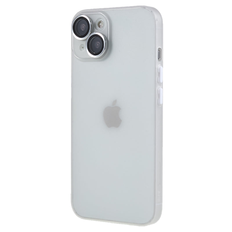 For iPhone 14 Plus Shockproof Case Anti-Drop Matte TPU Phone Cover with Metal Camera Lens Frame