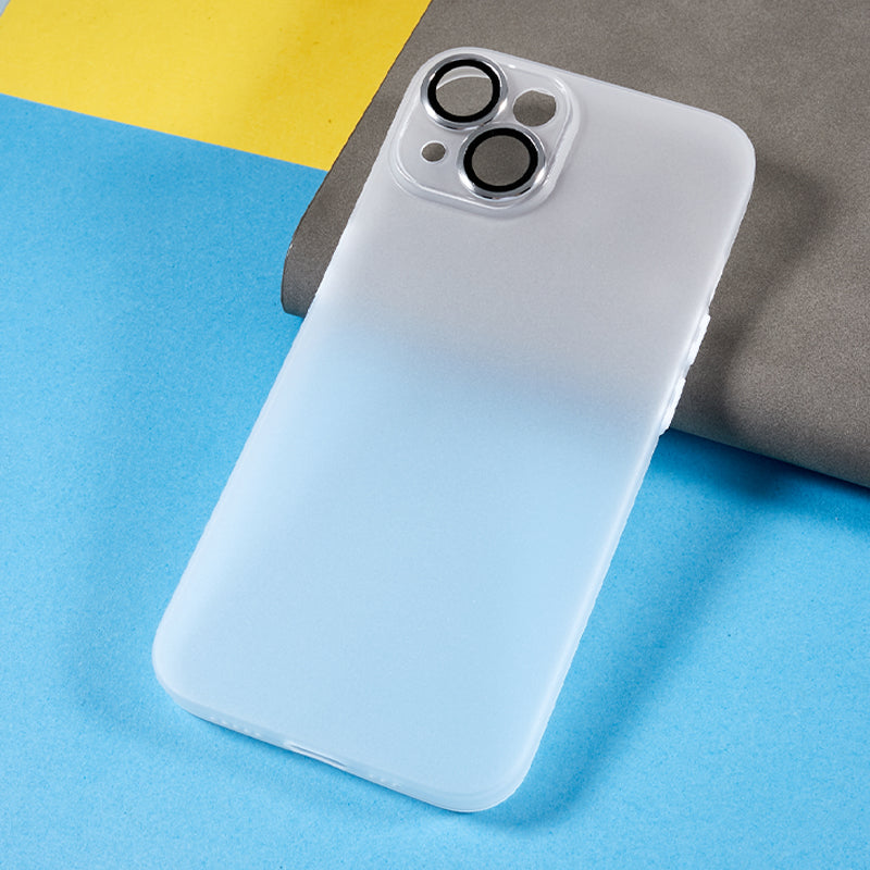 For iPhone 14 Plus Shockproof Case Anti-Drop Matte TPU Phone Cover with Metal Camera Lens Frame