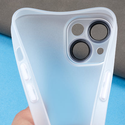 For iPhone 14 Plus Shockproof Case Anti-Drop Matte TPU Phone Cover with Metal Camera Lens Frame