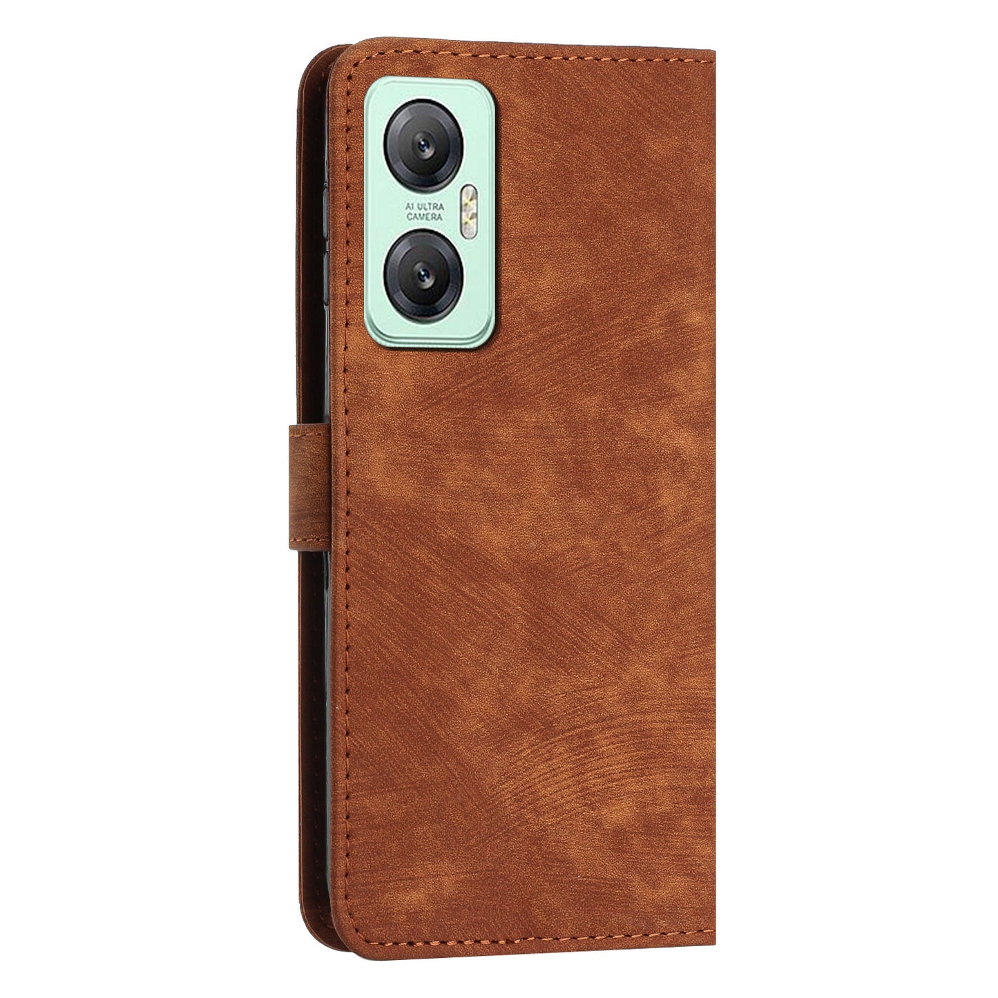 For Infinix Hot 20 5G Lines Imprinted Phone Case Leather Stand Skin-touch Wallet Cover