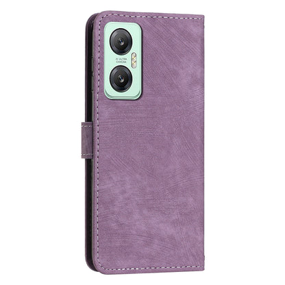 For Infinix Hot 20 5G Lines Imprinted Phone Case Leather Stand Skin-touch Wallet Cover