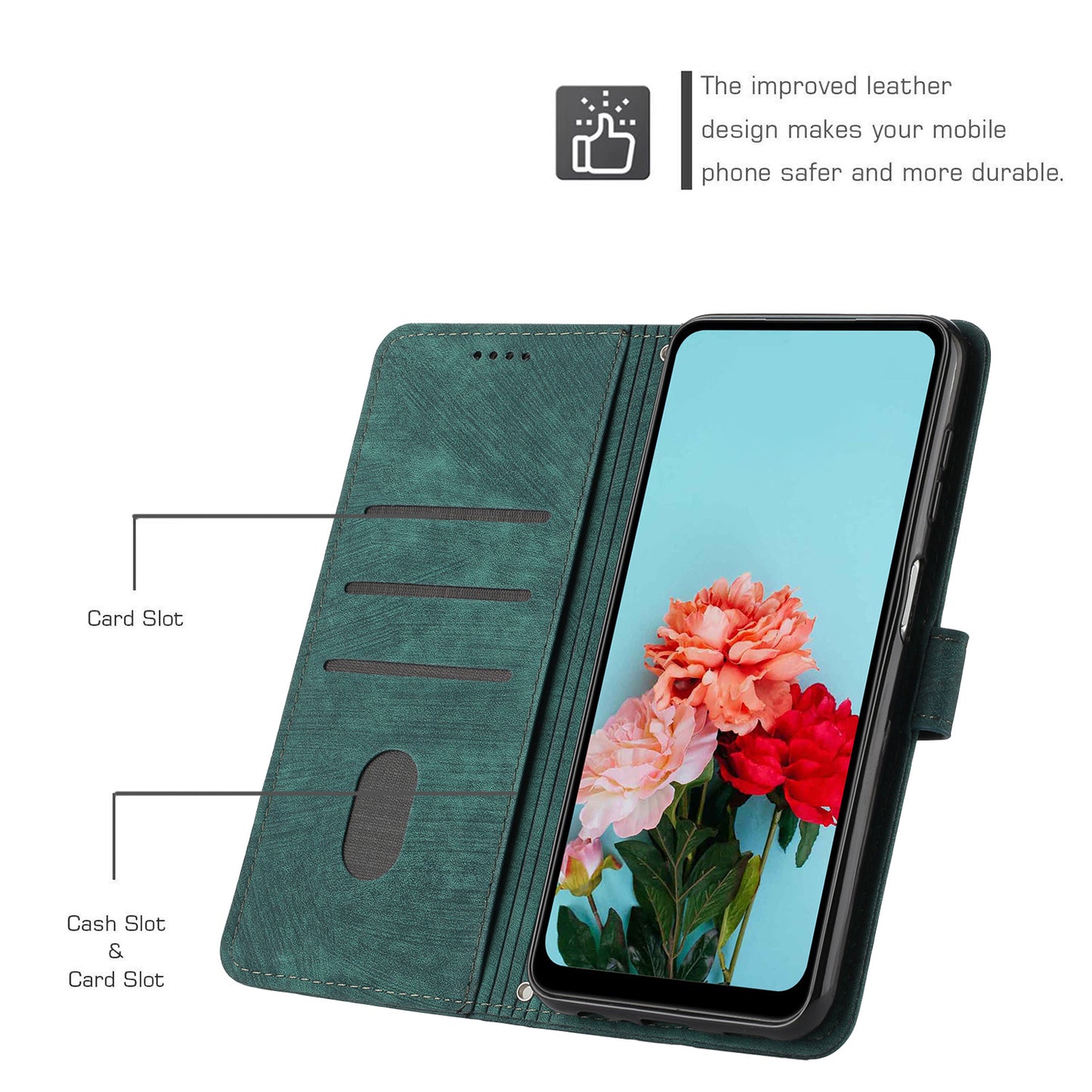 For Infinix Hot 12 Play 4G Skin-touch Wallet Phone Case Lines Imprinted Leather Stand Cover