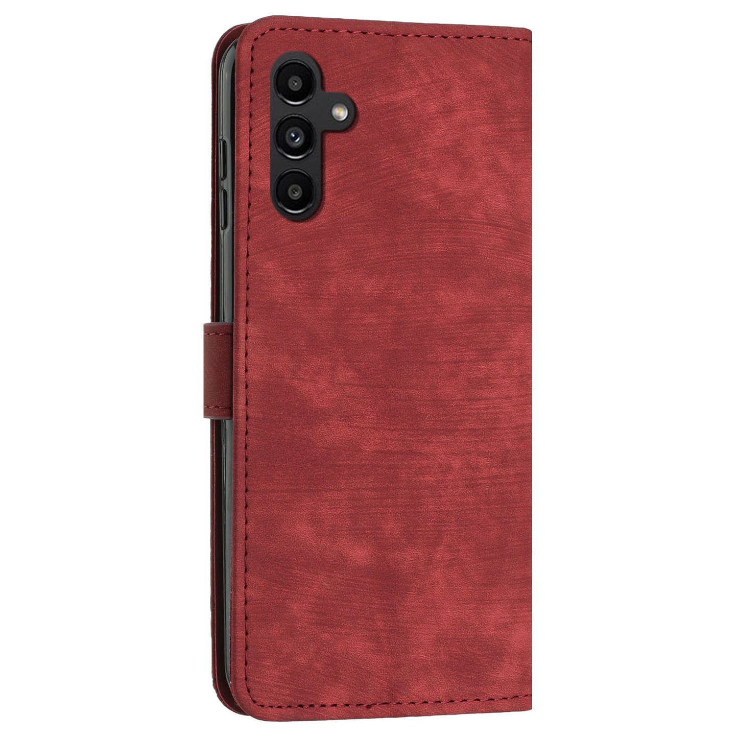 Phone Case for Samsung Galaxy A54 5G PU Leather Lines Imprinted Wallet Stand Flip Cover