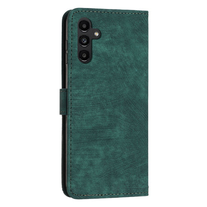 Lines Imprinted PU Leather Flip Cover for Samsung Galaxy A54 5G Skin-Touch Wallet Phone Case with Stand
