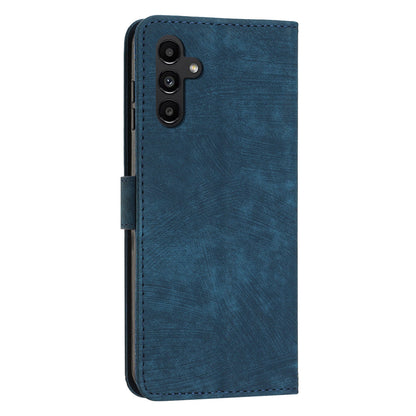 Lines Imprinted PU Leather Flip Cover for Samsung Galaxy A54 5G Skin-Touch Wallet Phone Case with Stand
