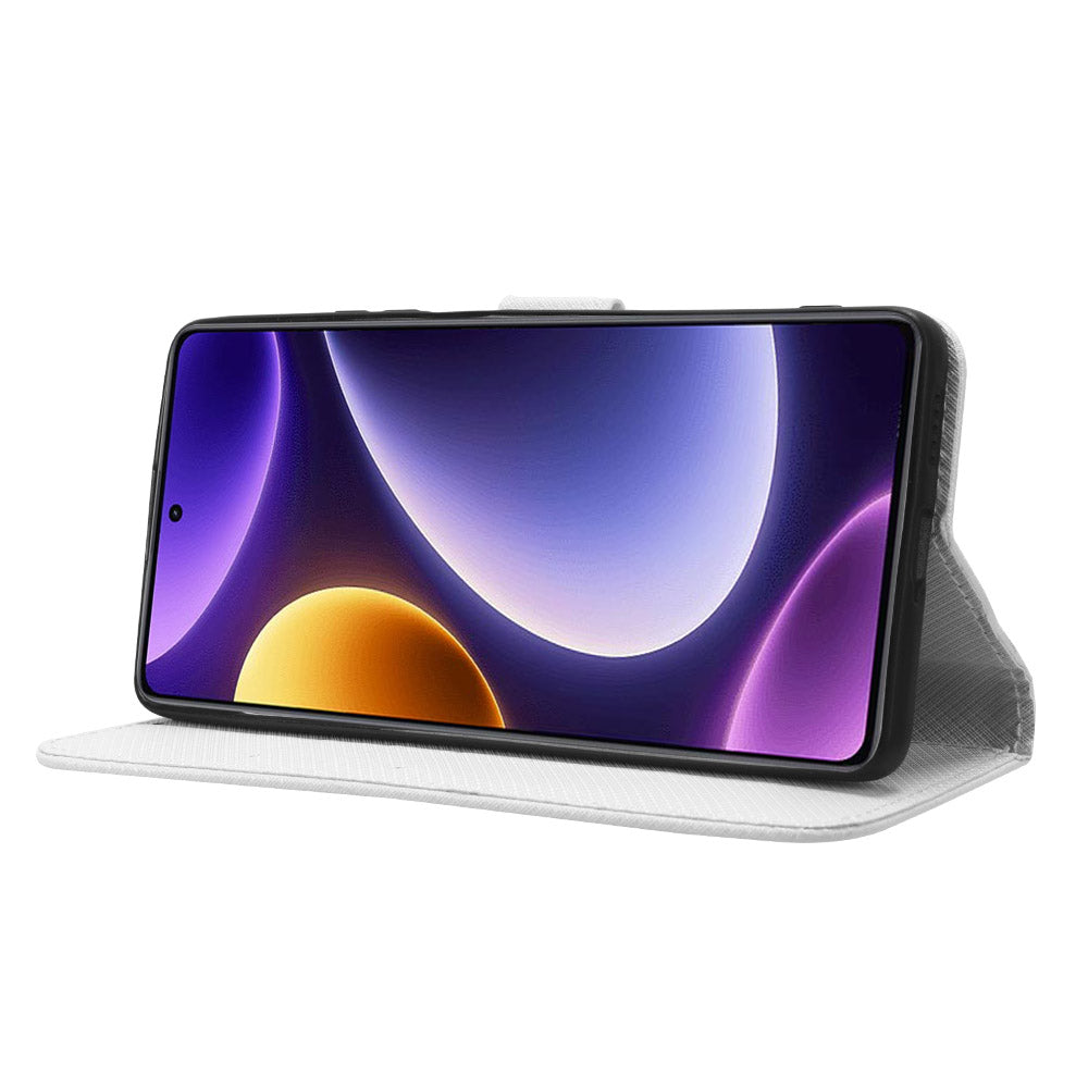 For Xiaomi Redmi Note 12 Turbo 5G / Poco F5 5G Cell Phone Case Stand Wallet Leather Diamond Texture Cover