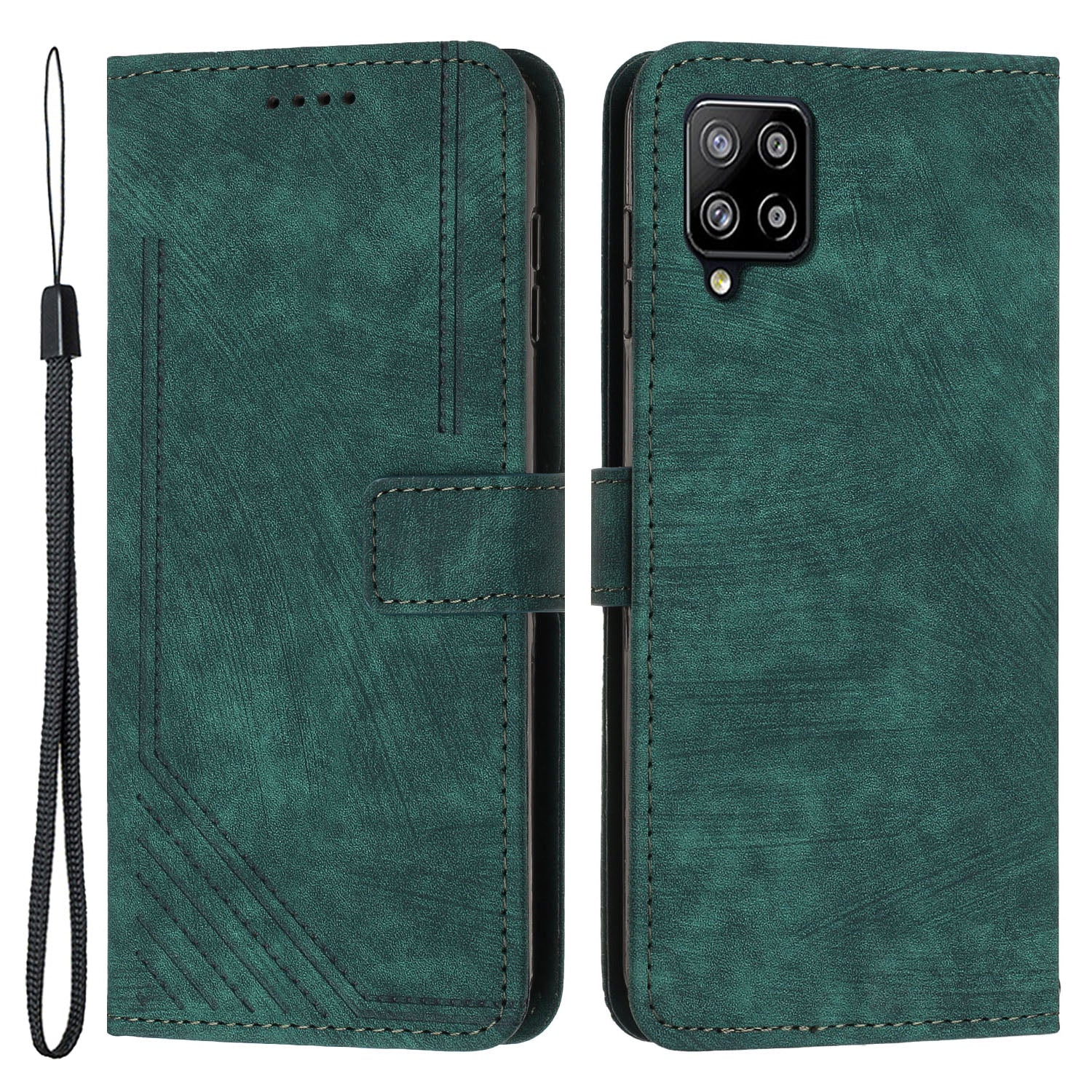 For Samsung Galaxy A22 4G (EU Version) / M32 (India Version) / M32 (Global Version) 4G / F22 / M22 Case PU Leather Phone Cover