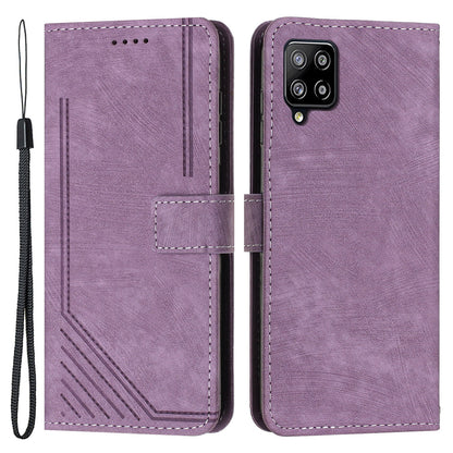 For Samsung Galaxy A22 4G (EU Version) / M32 (India Version) / M32 (Global Version) 4G / F22 / M22 Case PU Leather Phone Cover