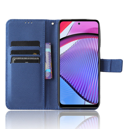 For Motorola Moto G Power 5G Stand Wallet Leather Phone Case Diamond Texture Smartphone Cover