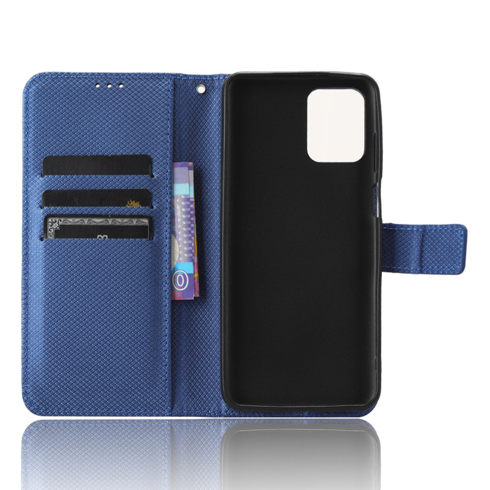 For Motorola Moto G Power 5G Stand Wallet Leather Phone Case Diamond Texture Smartphone Cover