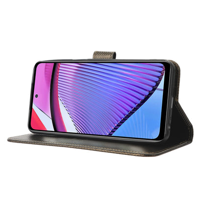 For Motorola Moto G Power 5G Stand Wallet Leather Phone Case Diamond Texture Smartphone Cover