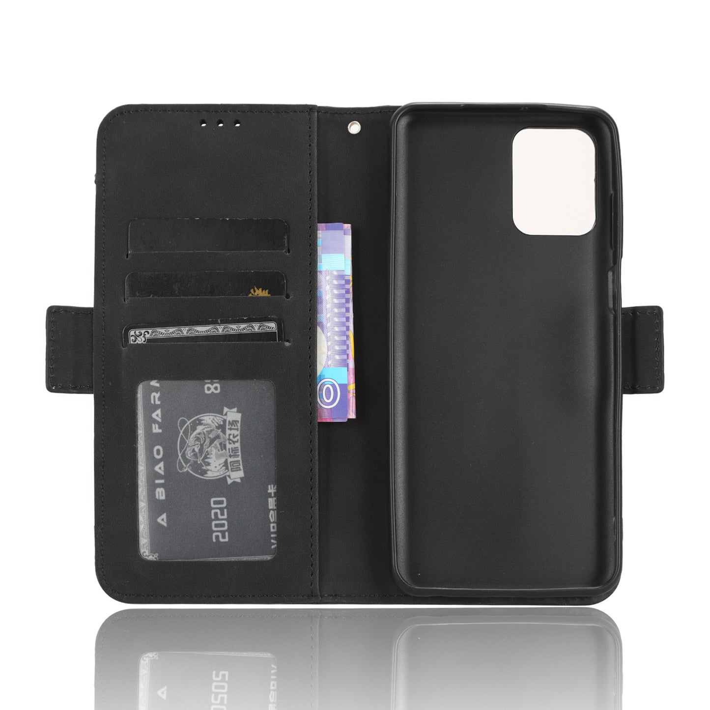 Multiple Card Slots Phone Case for Motorola Moto G Power 5G , PU Leather Stand Wallet Cover