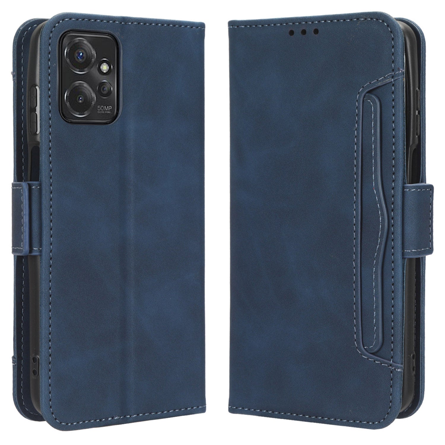 Multiple Card Slots Phone Case for Motorola Moto G Power 5G , PU Leather Stand Wallet Cover