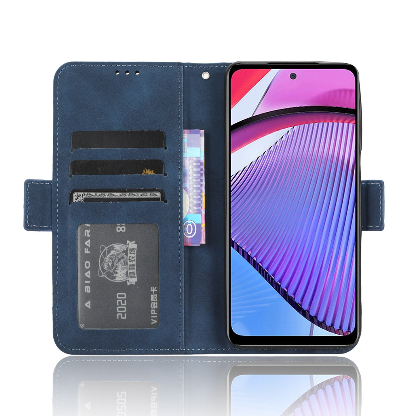 Multiple Card Slots Phone Case for Motorola Moto G Power 5G , PU Leather Stand Wallet Cover