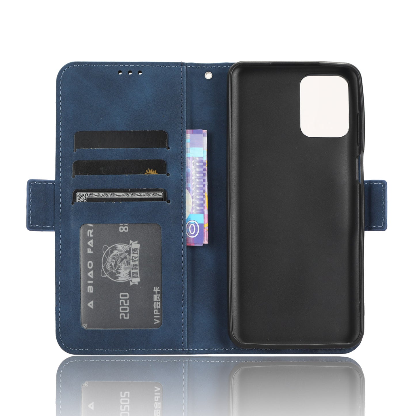 Multiple Card Slots Phone Case for Motorola Moto G Power 5G , PU Leather Stand Wallet Cover