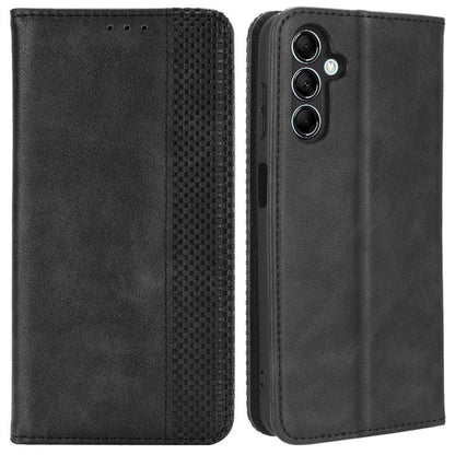 For Samsung Galaxy M14 5G Retro Phone Case PU Leather Phone Stand Wallet Protective Cover