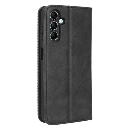 For Samsung Galaxy M14 5G Retro Phone Case PU Leather Phone Stand Wallet Protective Cover