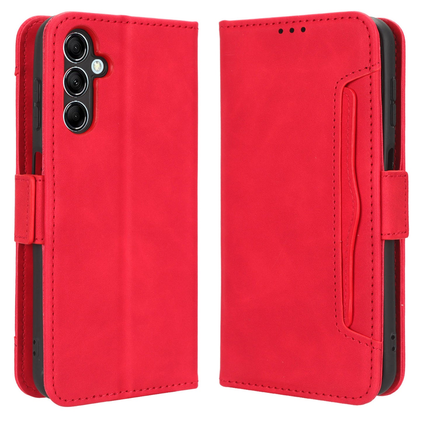 Wallet PU Leather Case for Samsung Galaxy M14 5G , Multiple Card Slots Phone Stand Cover