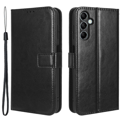 For Samsung Galaxy M14 5G Shockproof Leather Phone Case Wallet Crazy Horse Texture Phone Stand Cover