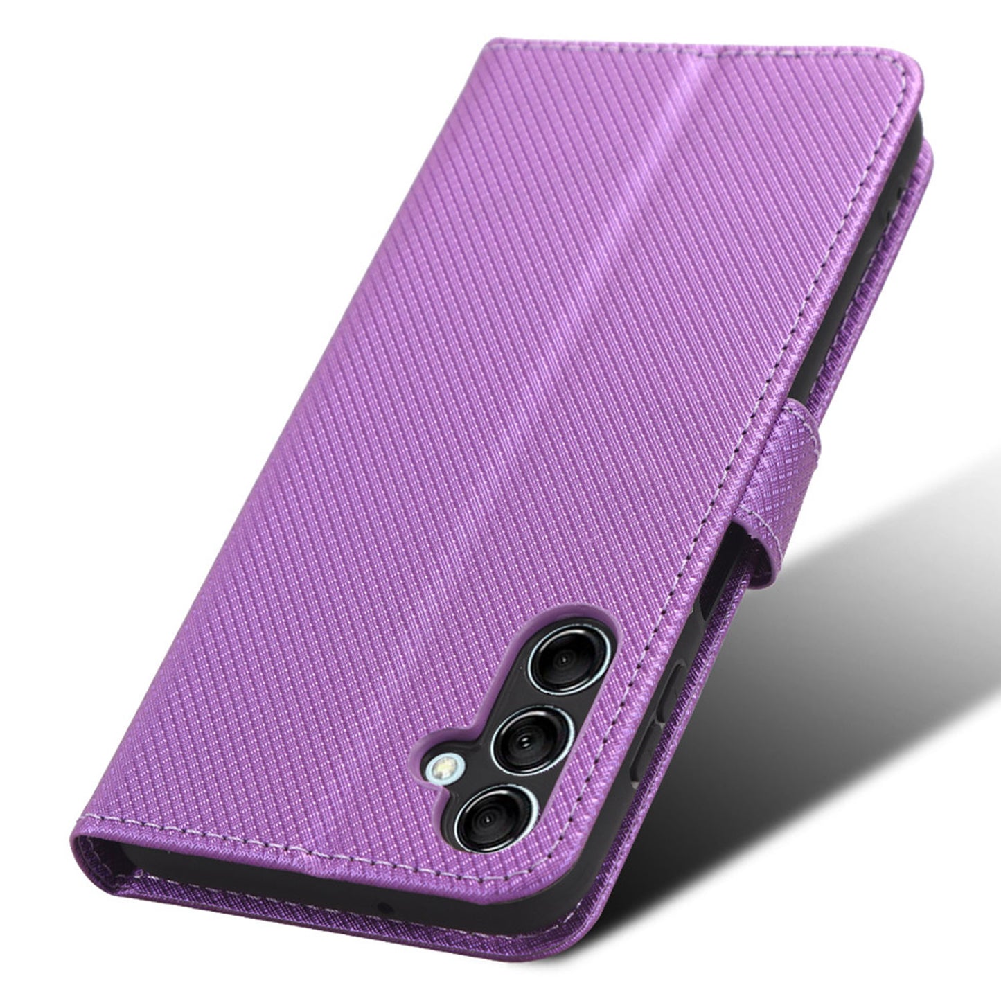 For Samsung Galaxy M14 5G Phone Leather Case Diamond Texture Stand Wallet Cell Phone Cover