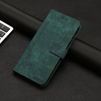 For Sony Xperia 1 V PU Leather Flip Protective Cover Lines Imprinted Stand Wallet Phone Case
