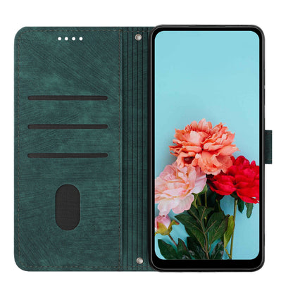 Leather Phone Case for Xiaomi Redmi Note 12 5G (China) / (India) / (Global) / Poco X5 5G , Stand Lines Imprinted Wallet Flip Cover
